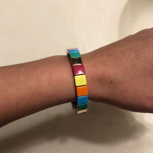 Color block stretch bracelet